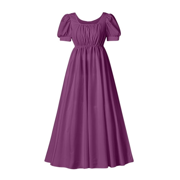 Women 50s 60s Vintage Sleeveless Cocktail Swing Dress 1950s Audrey Rockabilly Prom Party Dress Purple M