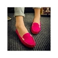 thumbnail image 3 of SIMANLAN Womens Loafers Slip On Boat Shoe Flat Flats Women Lightweight Casual Shoes Ladies Hand-Stitching Moccasin Rose Red 10, 3 of 9