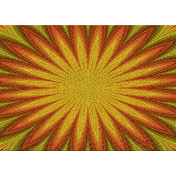 Ahgly Company Indoor Rectangle Patterned Lava Red Area Rugs, 2' x 5'