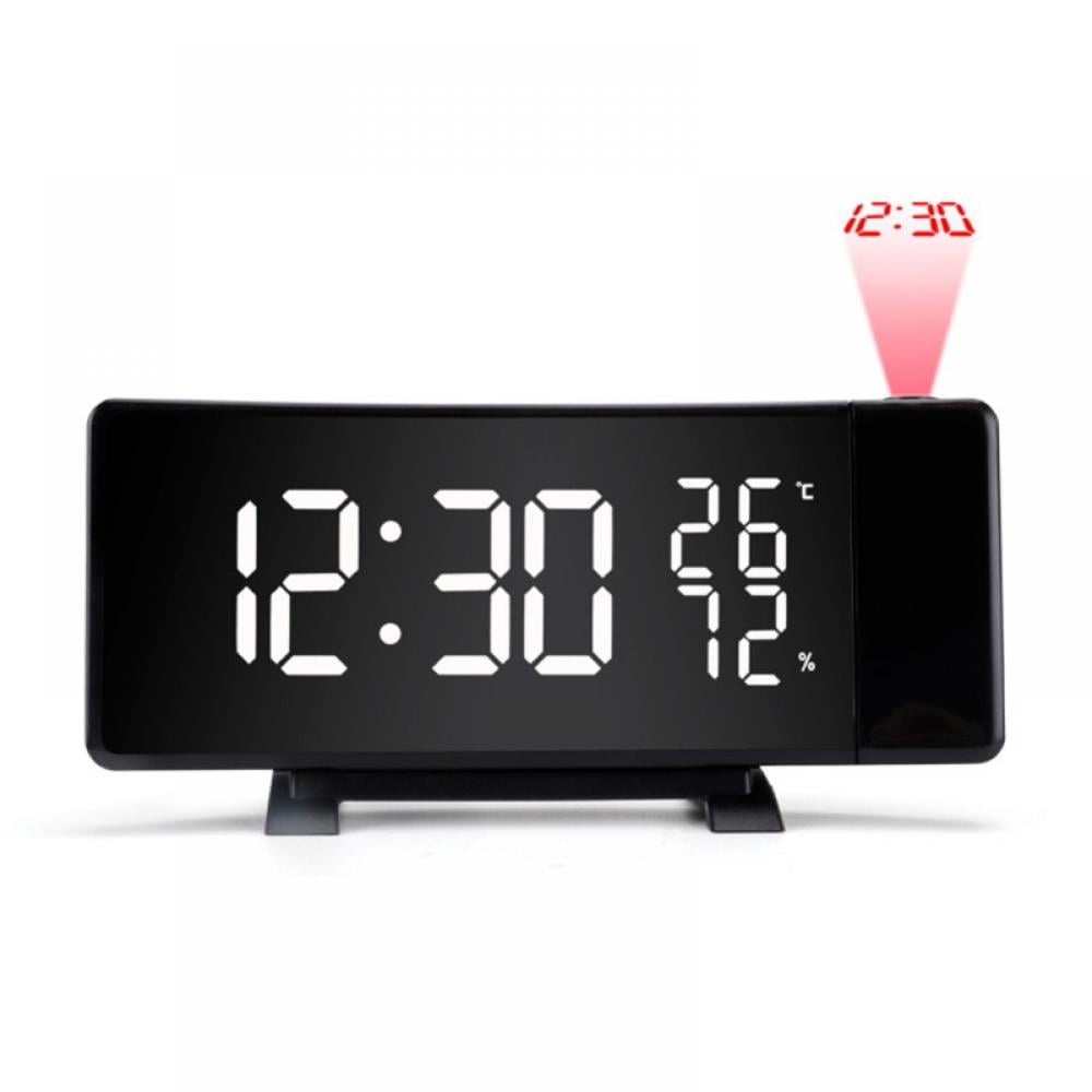 Digital Projection Alarm Clock With LCD Display Voice Talking LED Projector US