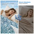 thumbnail image 2 of Turquoise Boho Cooling Blanket,Lightweight Breathable Summer Throw Blanket with Double Sided Cold Effect,Retro Ethnic Teal Geometric Aesthetic Picnic Blankets Bed Sheet for Hot Sleepers 60"x80", 2 of 8