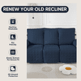 thumbnail image 5 of UPONRAY Non-Slip Recliner Couch Cover, Waterproof 3 Seater Recliner Chair Covers, Washable Furniture Protectors Recliner Cover for Kids Pet Dog(3 Seaters,Navy Blue), 5 of 7