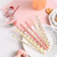 thumbnail image 4 of CTIGERS Cute Pineapple Patterns Paper Straws Summer Friut Style Biodegradable Drinking Straws Box of 100, 4 of 5
