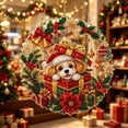 thumbnail image 4 of Christmas Sparkling Diamond Art Hanging Suncatcher Decoration, Crystal Clear Rhinestone Fairy Tale 3D Wall Hanging Sign for Front Door Window Indoor Outdoor Home Holiday Decor Ideal Xmas Gift, 4 of 6
