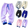 thumbnail image 4 of Zwiiyzr Toddler Baby Boys Girls Sweatpants Candy Color Solid Color Loungewear Casual Kids Sports Pants Black, 4 of 4