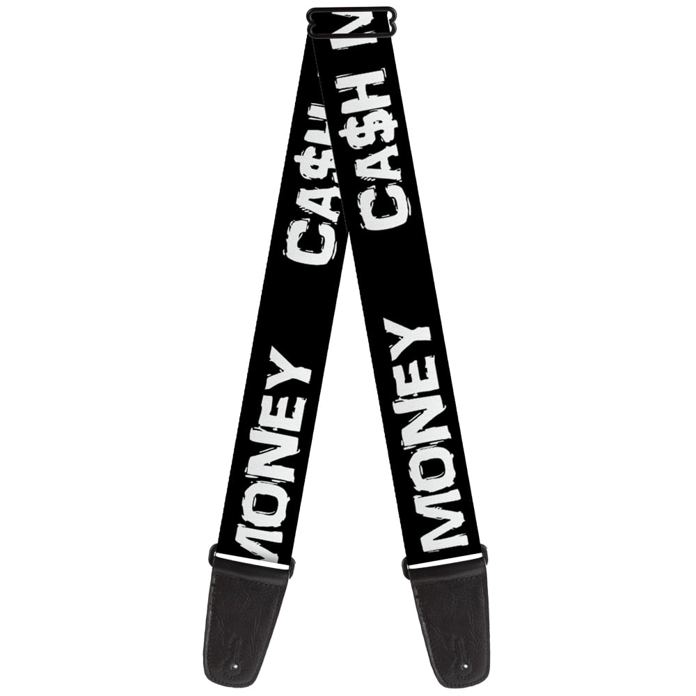 Buckle-Down Guitar Strap, Cash Money Black White, 2 Inches Wide