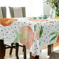thumbnail image 3 of SKYSONIC Doodle Peach Rectangle Tablecloth Spill-Proof Polyester Table Cloth Table Cover for Kitchen Dining Picnic Holiday Party Decoration,54x54 inch, 3 of 7
