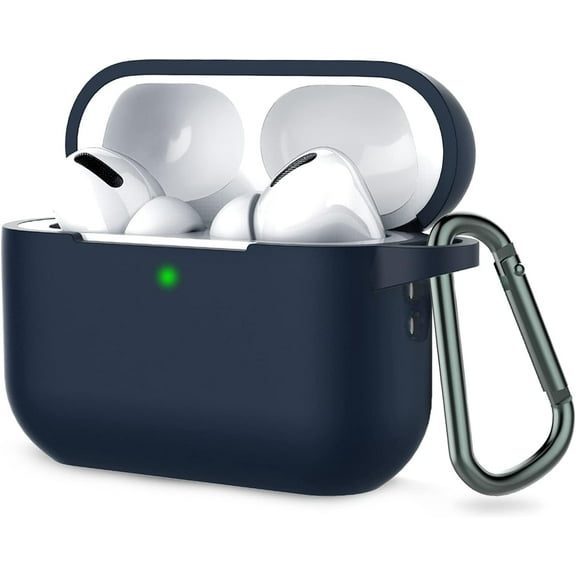 Airpods Pro 2nd Generation Case 2022, Silicone Protective Case with Keychain for New Apple Airpods Pro Case [Front LED Visible] - Dark Blue