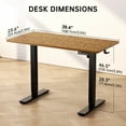 thumbnail image 2 of CHITOOMA Electric Standing Desk with 4 Memory Preset Heights, 40" x 24" Height Adjustable Sit Stand up Desk with Headphone Hook for Home Office, Rustic Brown, 2 of 8