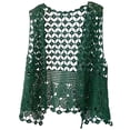 thumbnail image 4 of HBFAGFB Cardigan pour Femmes Printemps Été Mode Sans Manches Tricoté Vert Taille Unique, 4 of 4