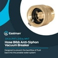 thumbnail image 2 of Rompedor de vacío Hose Bibb Eastman con conector de latón de 3/4 pulgadas, 2 of 7