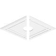 thumbnail image 2 of 38"W x 25 3/8"H x 5"ID x 13 1/4"C x 1"P Diamond Architectural Grade PVC Contemporary Ceiling Medallion, Two Piece, 2 of 11