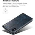 thumbnail image 4 of iPhone Xs Case, iPhone X Case, Leather Wallet Folio Case Book Design Flip Cover with Stand and ID Credit Card Slot Magnetic Closure for iPhone Xs/X Blue, 4 of 10