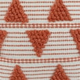 thumbnail image 4 of Northlight 20" Orange and Cream Handloom Woven Outdoor Square Throw Pillow, 4 of 5