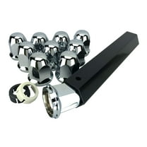 ALCOA 10 33mm Hex Flange Hug A Lug Nut Covers with Inner Clamps and Install Tool