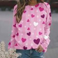thumbnail image 2 of VALMASS Women's Valentine's Days Graphic Sweatshirts Long Sleeve Pullover Tops Fashion Cute Print Crewneck Sweatshirts (2XL, Pink-B), 2 of 4