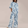 thumbnail image 2 of Summer Outfits For Women 2 Cotton Linen Set Oversized T Shirts Straight Leg Pant Plus Size Tracksuit, 2 of 5