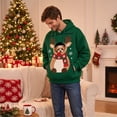 thumbnail image 6 of Christmas Hooded Cat Pouch Holder Soft Fleece Christmas Hoodie for Women Pet Pouch Hoodie for Womens Oversized Pullover Sweatshirt with Front Puppy Pocket, 6 of 6