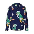 thumbnail image 3 of Sigee Astronaut Dinosaur and Space Print UPF50+ Men's Sun Protection Hoodie Shirt SPF UV Shirt Long Sleeve Fishing Outdoor Lightweight, S-3XL, 3 of 9
