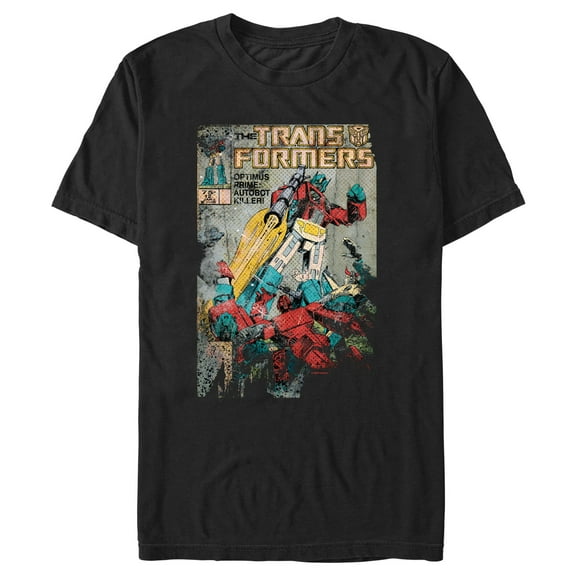 Men's Transformers Distressed Optimus Prime Autobot Killer Graphic T-Shirt