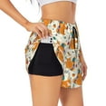 thumbnail image 2 of Bixox Women's Squirrel With Colorful Tail pattern 2 in 1 Running Shorts - Lightweight Athletic Workout Gym Yoga Shorts Liner with Pockets - Small, 2 of 7