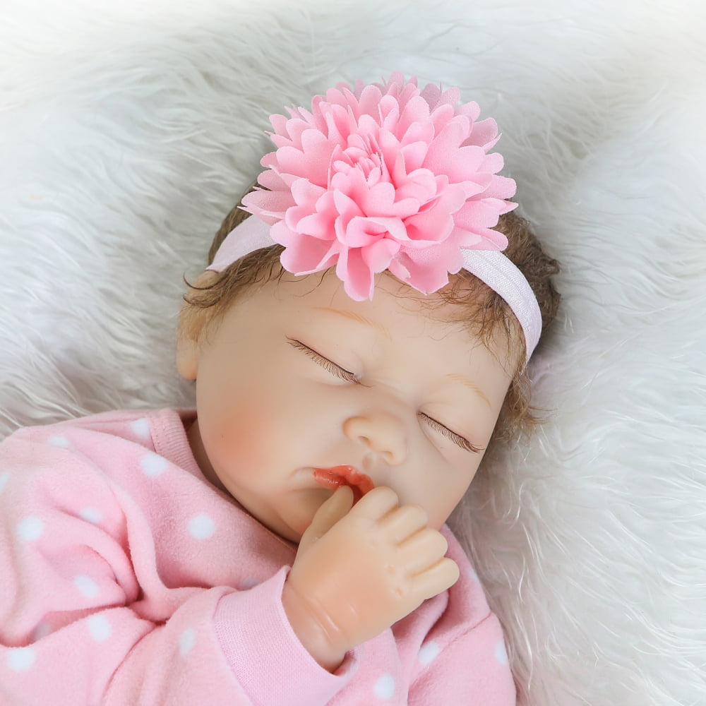22inch Silicon Toddler Doll Sleeping Baby Doll Girl Eyes Close With