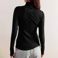 thumbnail image 4 of Aobny Casual Womens Shirts Black Basic Solid Long Sleeve Turtleneck Fitted Pullover Ladies Shirts Fancy, 4 of 8