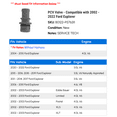 thumbnail image 2 of PCV Valve - Compatible with 2002 - 2022 Ford Explorer 2003 2004 2005 2006 2007 2008 2009 2010 2011 2012 2013 2014 2015 2016 2017 2018 2019 2020 2021, 2 of 2