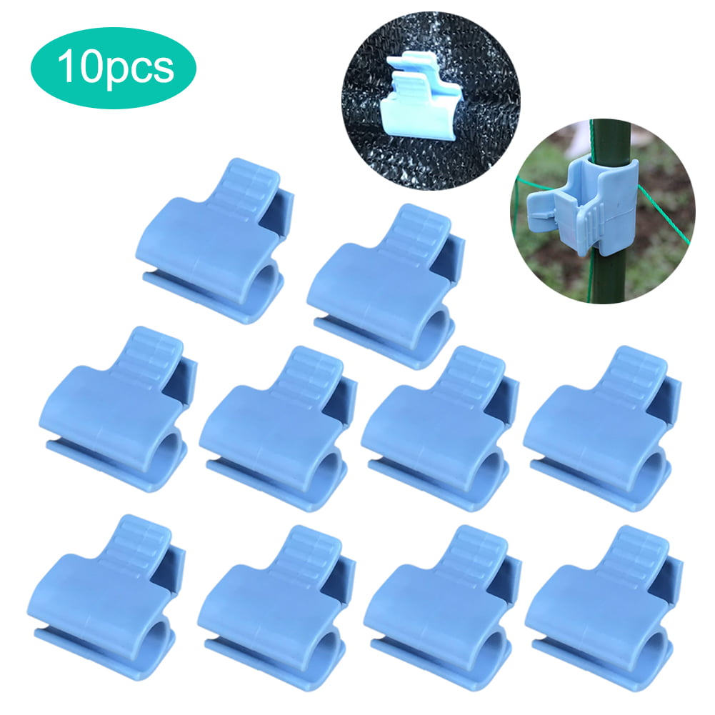 10Pcs Greenhouse Pipe Clamps Gardening Plastic Plants Buckle Netting Hoop Clips 