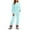 Light Blue A, variant on ZQUUVOU Women's Heart Print Suit Round Neck Plush Lined Thermal 2 Piece Set Elastic Waist Pocket Long Sleeve Pants Blue A