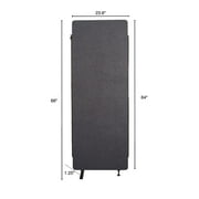Stand Up Desk Store ReFocus Freestanding Noise Reducing Acoustic Room Wall Divider Office Partition (Ash Grey, 23.6 x 66 , Zippered Extension Panel)