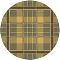 thumbnail image 1 of Ahgly Company Machine Washable Indoor Round Transitional Dark Brown Area Rugs, 6' Round, 1 of 7