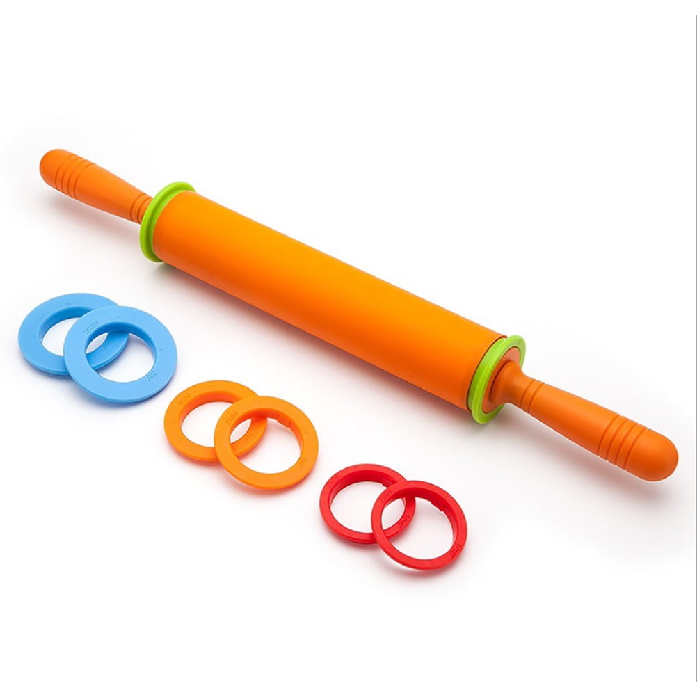 Rouleau Patisserie Ajustable Rouleau à Pâtisserie XXL Réglable De 45 Cm Avec Entretoise, En Silicone, Anti-adhésif, Sans BPA, Pour Pizza Et Autres Pâtes Taille Pate