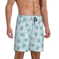 thumbnail image 2 of Wukai Sea Turtle Men’s Short Pajama Pants With Pockets Soft Sleep Pj Shorts for Men-, 2 of 6