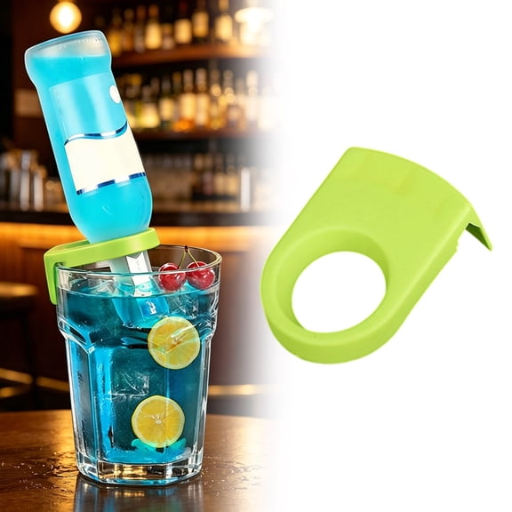 1-Pack ABS Drink Clips Bottle Buckle Holders for Schooner and Goblet Glasses, Beer Cocktail Snap, Home Bar Kitchen Party Supplies