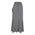 thumbnail image 6 of Amvlyk Maxi Skirts for Women High Waist Asymmetrical Tie Waist Skirt Summer Cool Trendy Long Wrap Skirt Fashion Flowy Casual Skirt for Beach Date Going Out Party Walking, 6 of 6