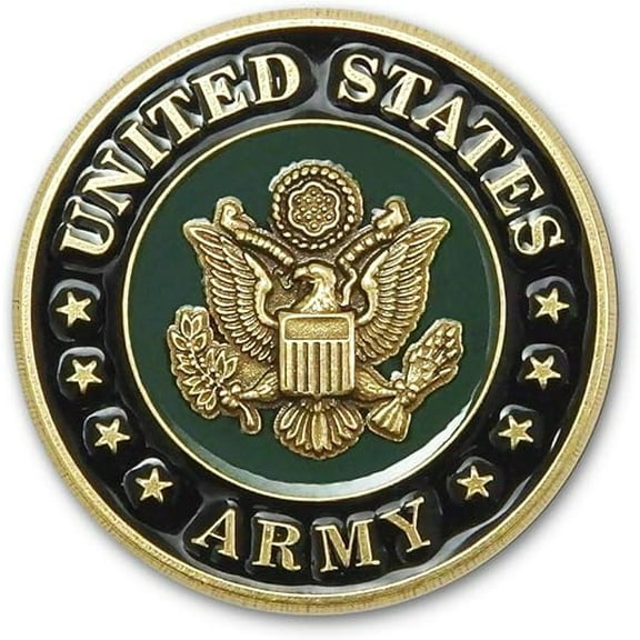 Indiana Metal Craft US Army Seal Die Struck Solid Brass Lapel Pin with Enamel Made in USA