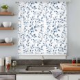 thumbnail image 5 of Blue Eucalyptus Leaves Sheer Curtains 45 Inches Long, Watercolor Summer Botanical Vintage Light Filering Curtains, Breathable Simi Curtain Privacy Drapes for Kitchen Bathroom Small Window Treatment, 5 of 9