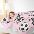 thumbnail image 4 of Erosebridal Cute Coquette Bowknot 7-Piece Twin Bedding Sets,Soccer Sport Football Games Bedding Comforter Set For Kids Girls,Reversible pink, 4 of 7