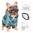 thumbnail image 2 of Bingfone Cute Dog Footprints Dog Clothes Hoodie, Pet Winter Coat,Puppy Sweatshirts for Small Dogs Boy Girl,Suitable for All Breeds-X-Small, 2 of 6