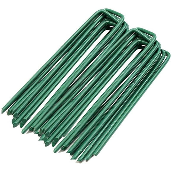 FX Garden Staples U Shaped Steel Pins Ground Stakes Pegs Spikes for Securing Lawn Farm Sod Weed Barrier Landscape Grass