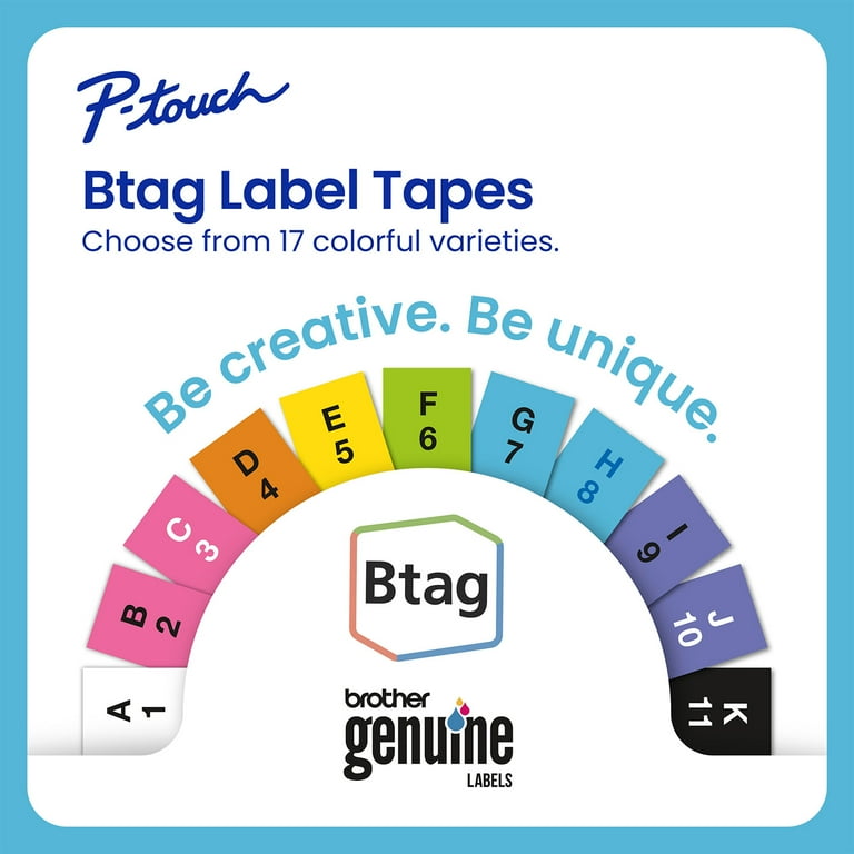Brother Genuine P-touch BTAGT31 Black on Orange Label Tape, ~1/2in