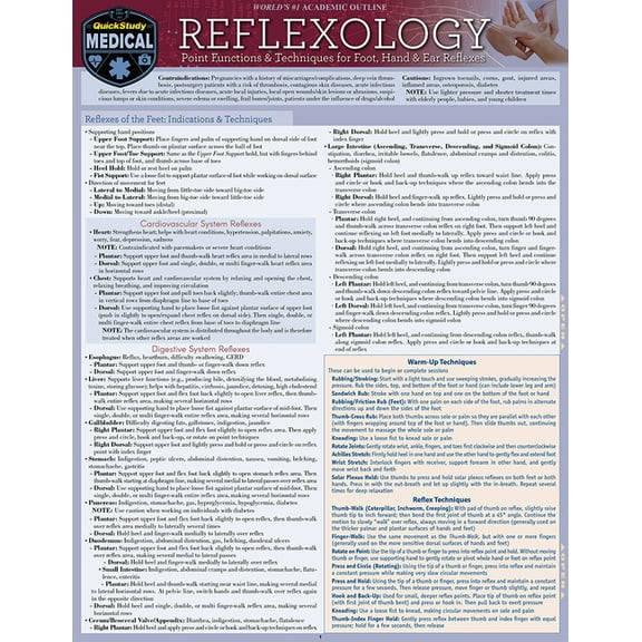 Reflexology - Point Functions: A Quickstudy Laminated Reference Guide, (Paperback)