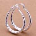 thumbnail image 2 of Pendientes de aro grandes chapados en plata, pendientes de personalidad de moda para mujer, joyería de moda, adecuados para una variedad de formas de rostro, estilo personal único, 2 of 5