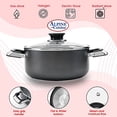 thumbnail image 4 of Alpine Cuisine 5 Quart Non-stick Stock Pot with Tempered Glass Lid and Carrying Handles, Multi-Purpose Cookware Aluminum Dutch Oven for Braising, Boiling, Stewing, 4 of 8