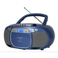 Sharp Top-Loading CD MP3 Cassette Boombox with AM/FM Radio Blue ...