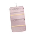 thumbnail image 3 of Soporte para joyas colgante de doble cara con ganchos de metal, estuche para joyas de gran capacidad. Rosa, 3 of 9