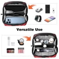 thumbnail image 6 of Rose Digital Bag Oxford Cloth Waterproof Travel Organizer Charger Pouch Cell Phone Charger Station Computer Cord Organizer 5.9x9.44x3.14 in, 6 of 6
