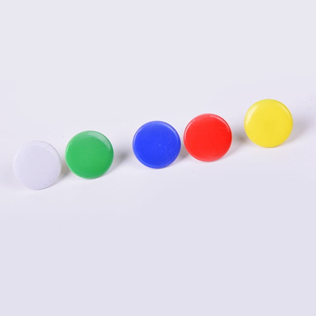 ETHZZLE 300pcs Flat Rounded Pushpin Assorted Color Plastic for Bulletin Board Accessory Pinning Schedules