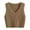 Brown, variant on Women's Sweater Vest V Neck Cable Knit Sleeveless Loose Fit Solid Color Pullover Top S-M-L